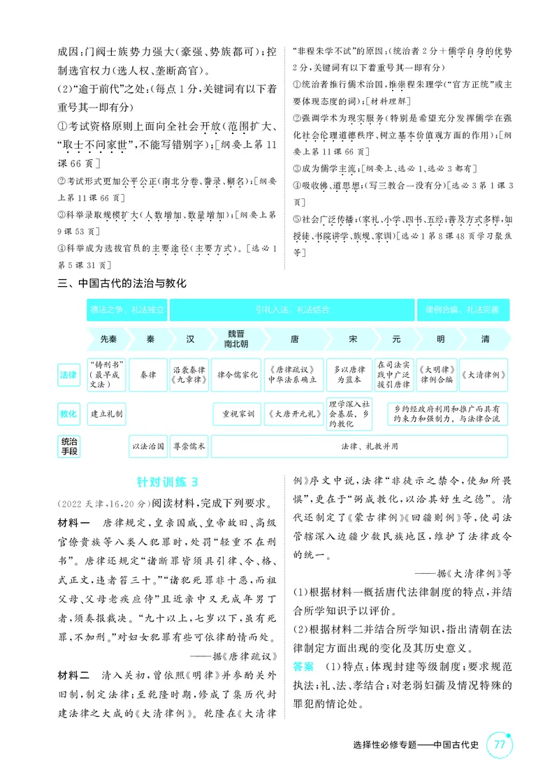 《1_5-选择性必修专题——中国古代史_2026版教学资源包_202653高考总复习A版_江苏版_2026版.江苏版.选考总复习.历史.5·3A版_二、教师用书PDF_第一部分中国古代史_选择性必修专题——中国古代史》第4页预览