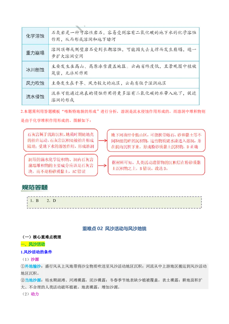 《专题03地表形态的变化（知识·方法·能力清单）（全国通用）（教师版）_地理_2026年-地理高考二轮复习_2026年高考地理二轮复习知识清单（全国通用）-G448_2026版》第8页预览