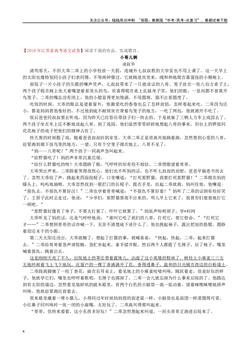 《高考小说阅读高频考点社会坏境_二轮复习_2024年_2024年高考语文二轮复习核心考点讲解与习题训练_资料》第4页预览