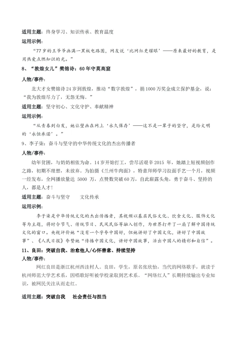 《高考作文复习备考绝佳素材廿则典范凝品质六篇时评砺霜锋20个小众高级人物素材+《人民日报》学写议论文（精彩时评六篇）_专项复习_2026年-语文专项复习》第3页预览