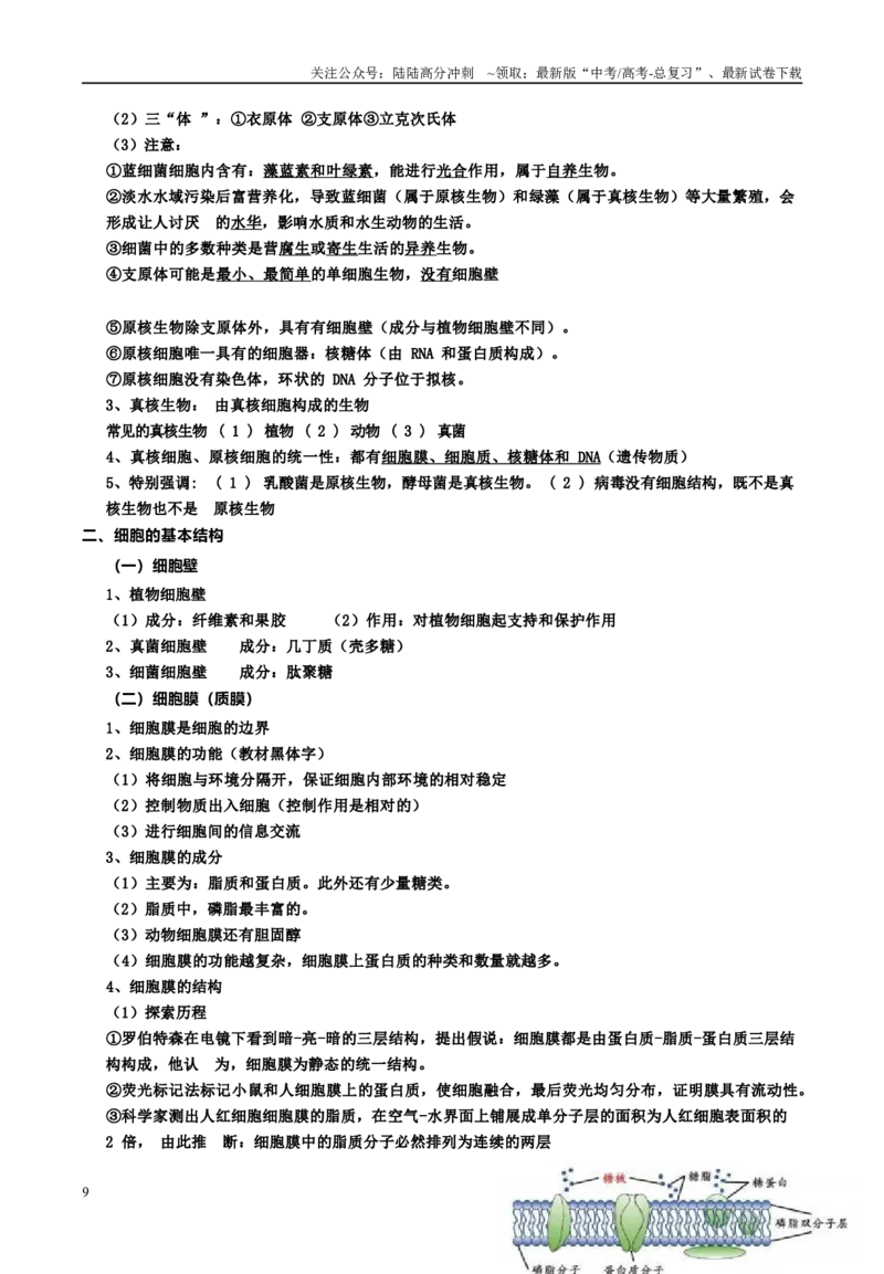 《高中生物考点必背知识点汇总_06-生物-高考总复习_专项复习_2025年_2025年高考生物抢分秘籍（新高考专用）_2025版》第9页预览