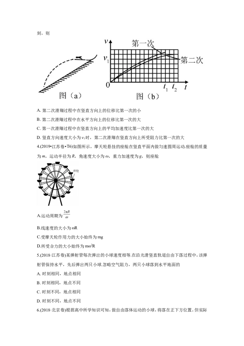 《2010-2019年高考物理真题分专题训练专题05曲线运动（学生版）_初高中资料库_高中资料库（转存避免链接过期失效）_高中物理》第2页预览