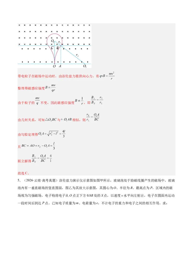 《专题10磁场（3年汇编）（全国通用）（教师版）_地理_2027年高考地理专项复习_三年（2024-2026）高考物理真题分类汇编（全国通用）-C420》第4页预览
