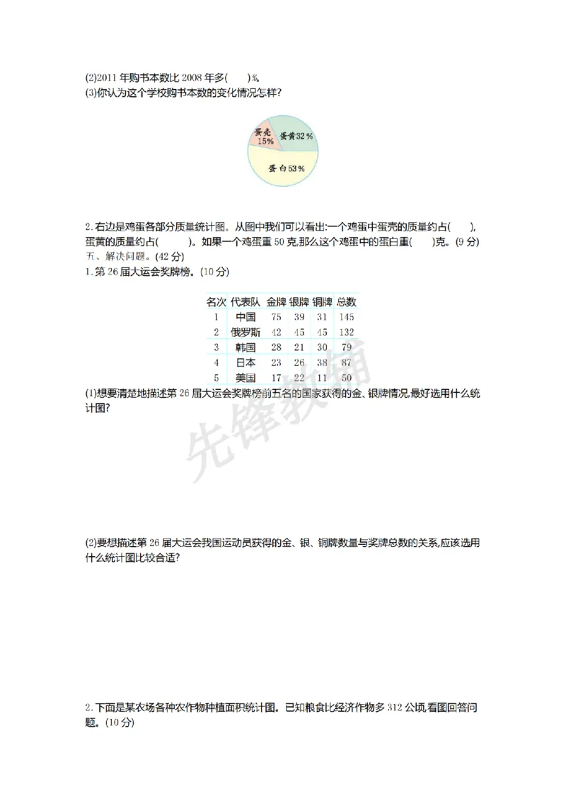 《五年级（下）数学第七单元检测.1《青岛54版》_5年级下册同步教辅_5下数学_五下数学青岛54版试卷》第2页预览