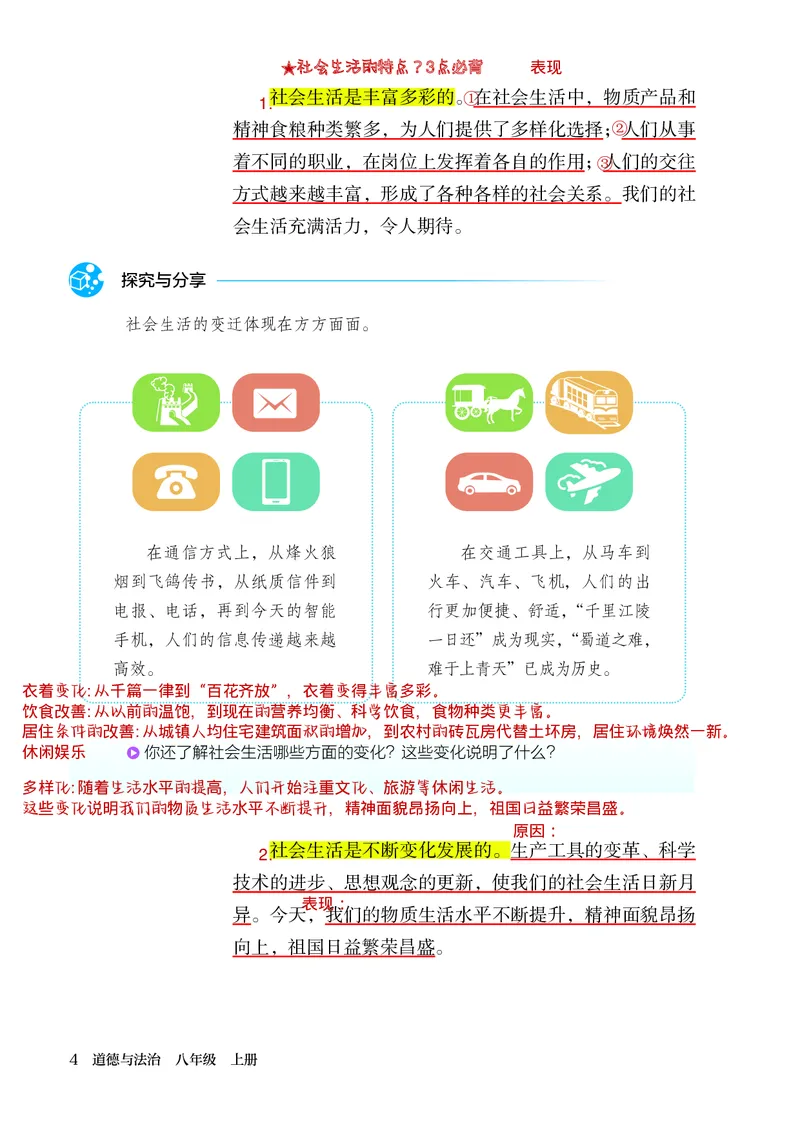 《2026版《课堂笔记》8上道法（人教版）_2026秋初中教辅合集_2027课堂笔记系列_2026版《课堂笔记》8上合集》第9页预览