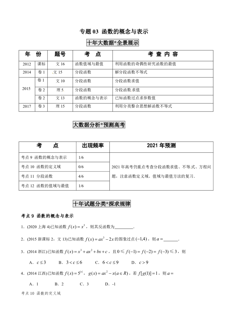 《2011-2020年高考数学真题分专题训练专题03函数的概念与表示（学生版）_初高中资料库_高中资料库（转存避免链接过期失效）_高中数学》第1页预览