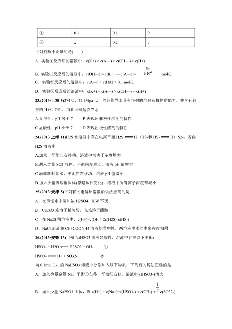《2010-2019年高考化学真题分类训练专题12弱电解质的电离平衡（学生版不含答案）_初高中资料库_高中资料库（转存避免链接过期失效）_高中化学》第7页预览