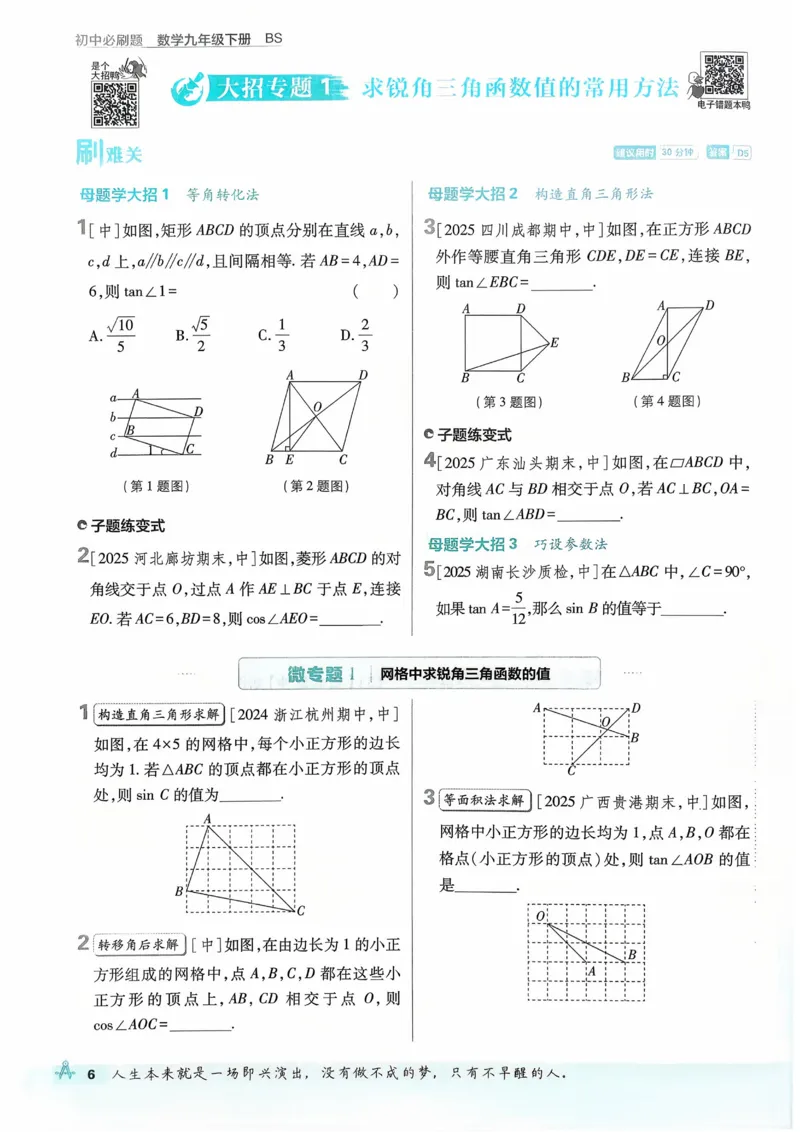 《2026《初中必刷题》数学9下(北师版大)_2026版初中《必刷题》7-9年级上下册册（全科）（多版本合集）_初中必刷题下册_2026版初中《必刷题》9年级下册（全科）_数学》第10页预览