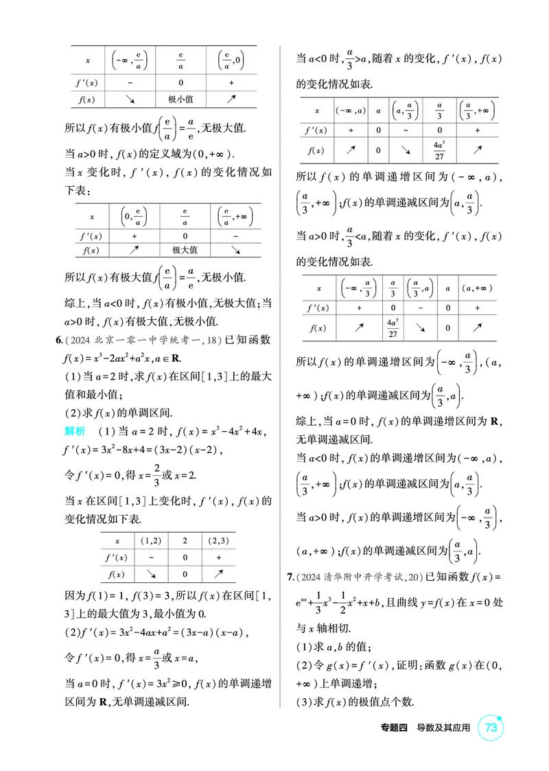 《1_4.2　导数的综合应用_2026版教学资源包_202653高考总复习A版_北京版_2026版.北京版.高考总复习.数学.5·3A版_图书电子资源_专题四导数及其应用_42导数的综合应用_1_精练册PDF》第10页预览
