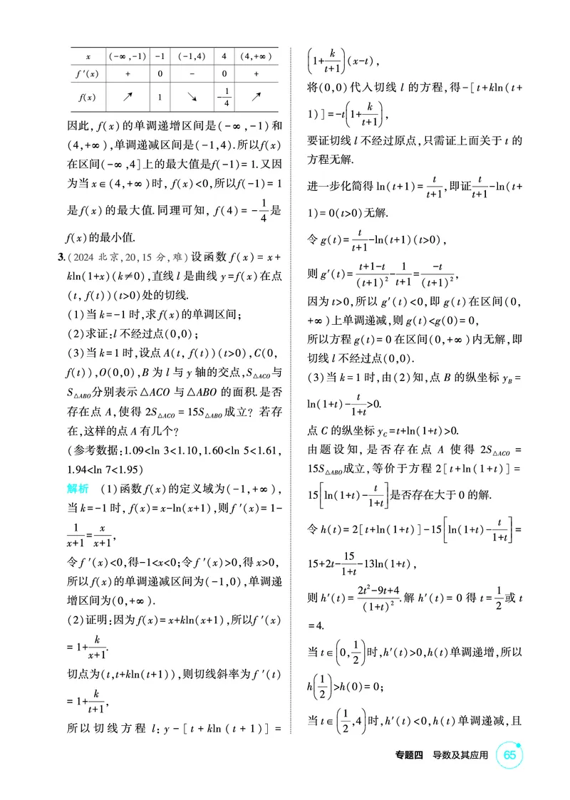 《1_4.2　导数的综合应用_2026版教学资源包_202653高考总复习A版_北京版_2026版.北京版.高考总复习.数学.5·3A版_图书电子资源_专题四导数及其应用_42导数的综合应用_1_精练册PDF》第2页预览