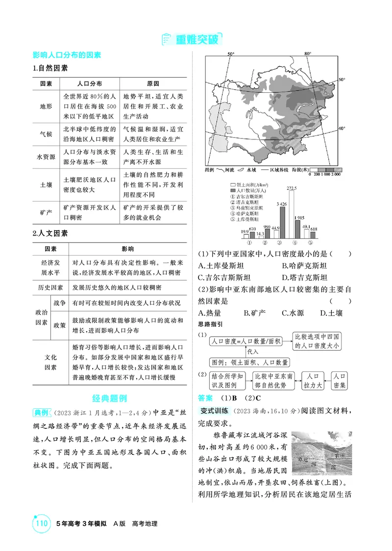 《1_精讲册第七章_2026版教学资源包_202653高考总复习A版_广东版_2026版.广东版.选考总复习.地理.5·3A版_第七章人口与地理环境_2_精讲册PDF》第2页预览
