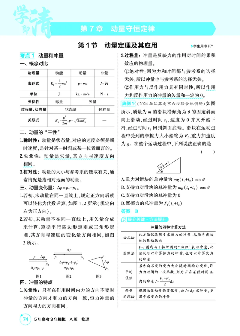 《1_精讲册PDF07-第7章动量守恒定律_2026版教学资源包_202653高考总复习A版_新高考_物理_教师A版2026年.新高考版.物理.53_二、教师用书PDF_第7章动量守恒定律_2_精讲册PDF》第1页预览