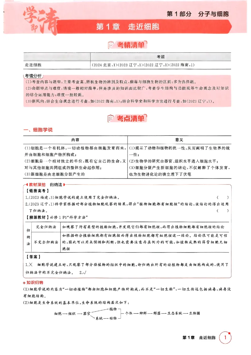《2026新高考53A生物精讲册(1)_2026版教学资源包_202653高考总复习A版_新高考_生物_学生A版2026年.新高考版.生物.53》第7页预览