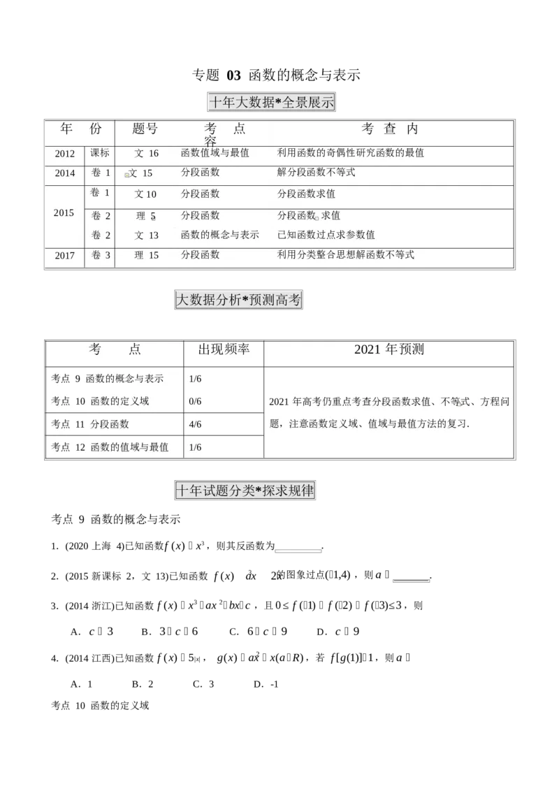 《2011-2020年高考数学真题分专题训练专题03函数的概念与表示（学生版）_初高中资料库_高中资料库（转存避免链接过期失效）_高中数学》第1页预览