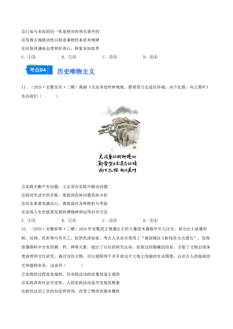 《专题04哲学与文化（学生版）（精选高频选择题33题）-（安徽专用）_zheng治_2026年-政治高考专项复习_2025年高考政治二模试题分类汇编（安徽专用）》第5页预览
