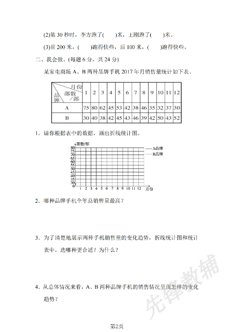 《五年级（下）数学第七单元测试卷._5年级下册同步教辅_5下数学_五下数学人教版试卷》第2页预览