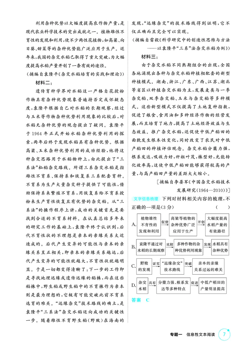 《1_精讲册——专题一　信息性文本阅读_2026版教学资源包_202653高考总复习A版_浙江版_2026版.浙江版.高考总复习.语文.5·3A版_图书电子资源_专题一信息性文本阅读_3_PDF教参电子书》第7页预览