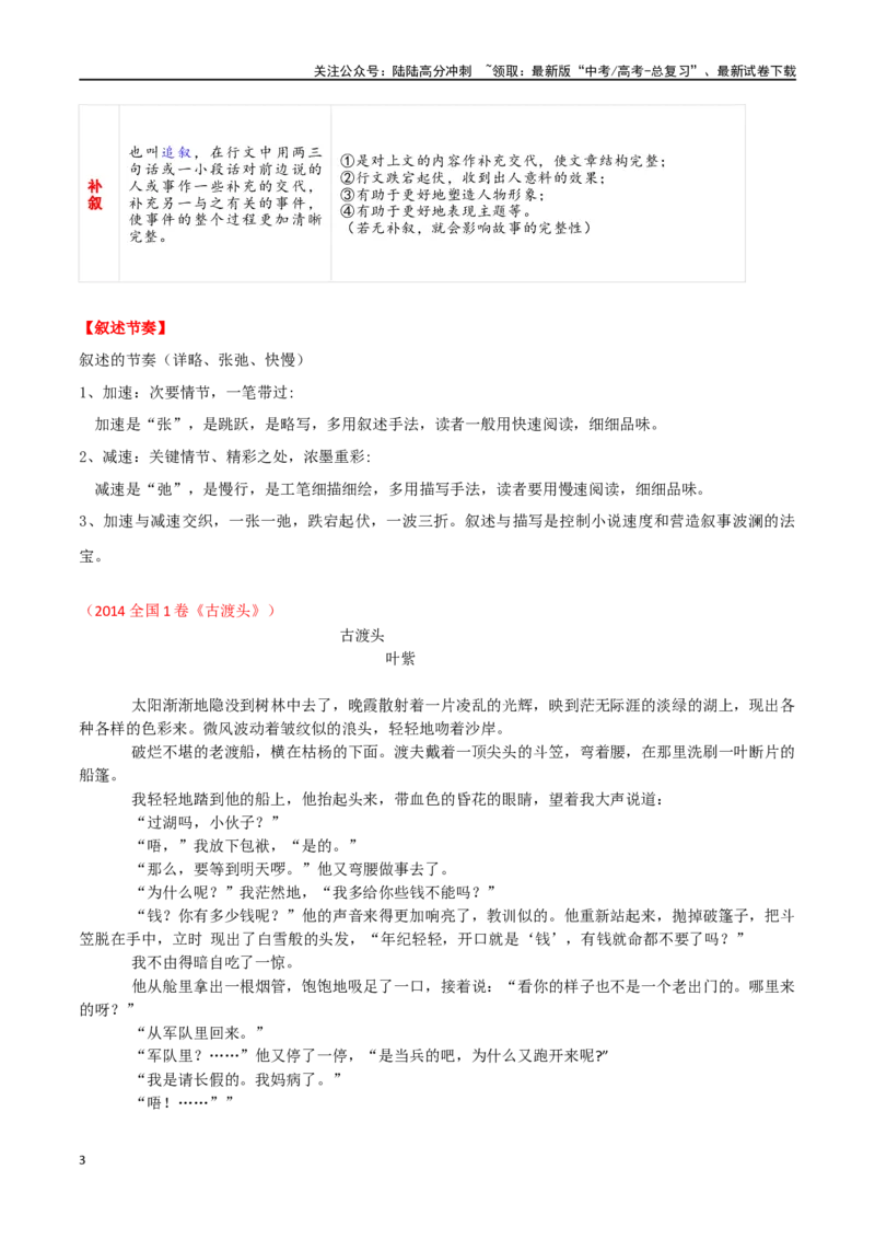 《高考小说阅读之高频考点叙事艺术_二轮复习_2024年_2024年高考语文二轮复习核心考点讲解与习题训练_资料》第3页预览