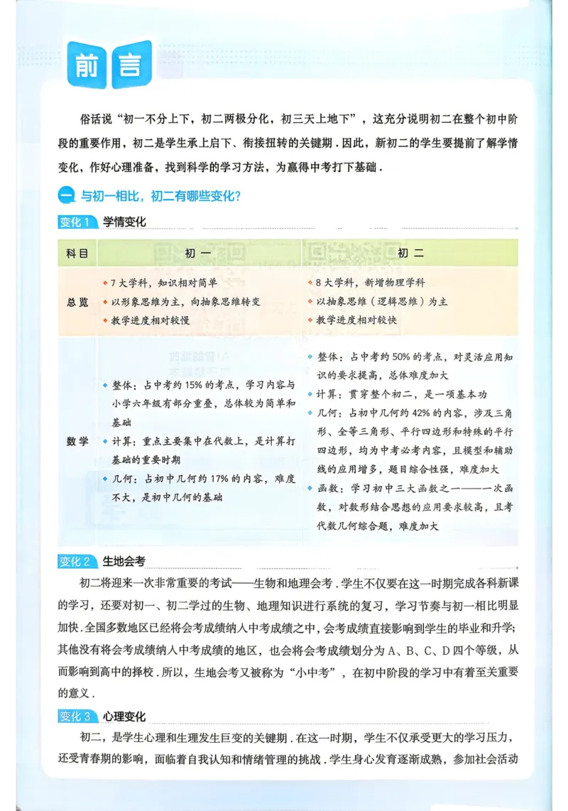 《2026秋《一本•预备新初二》数学(沪科)__2026秋初中教辅合集_2027一本系列_2027《一本•预备新初二》数学(沪科)》第3页预览