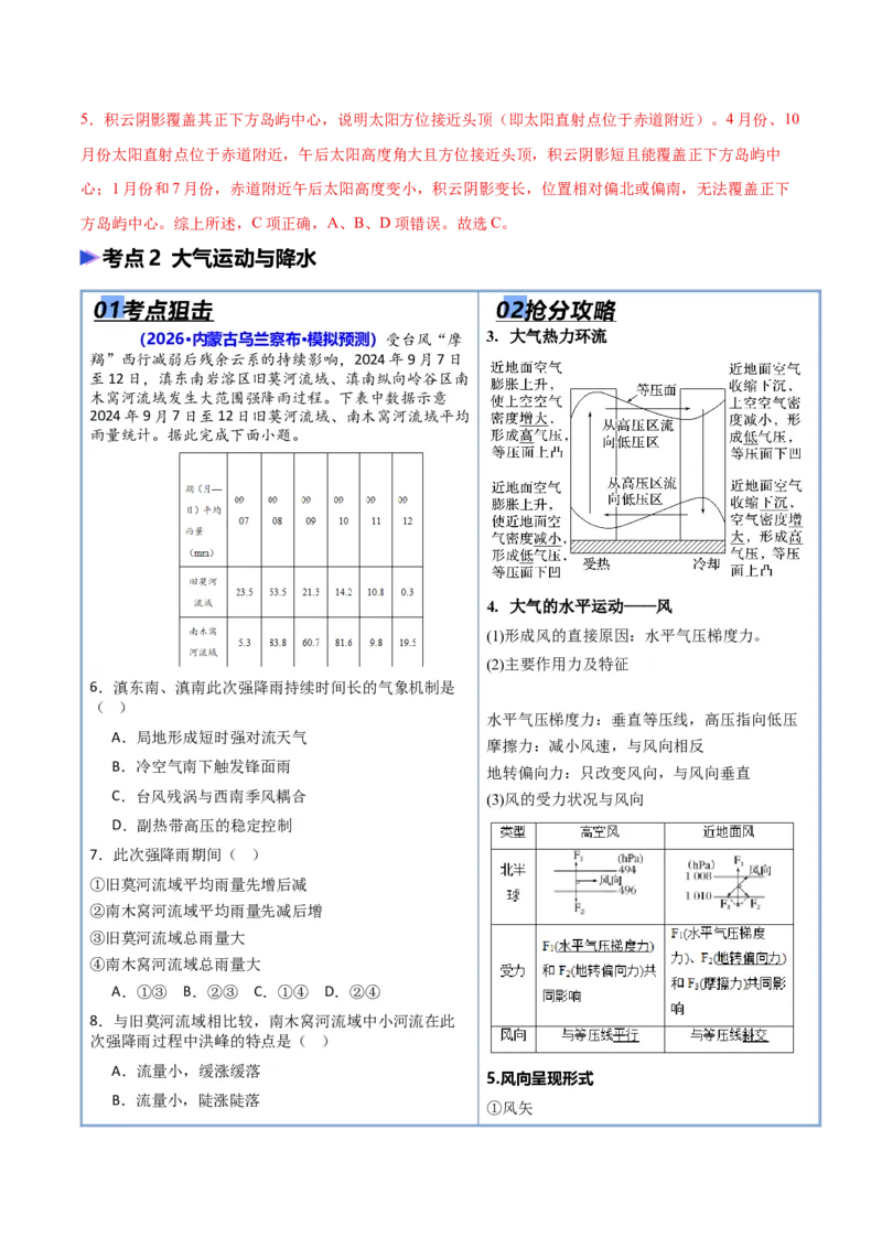 《专题02地球上的大气（抢分专练）（解析版）_地理_2026年-地理高考专项复习_2026年高考地理终极冲刺讲练测（黑吉辽蒙专用）-G466_2026版》第4页预览