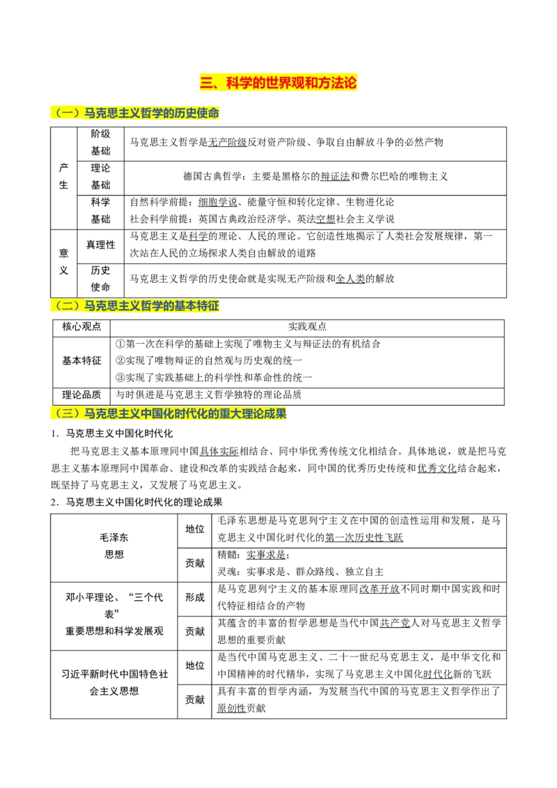 《晨读知识点7--探究世界的本质-7页_zheng治_2026年_2026年高考政治一轮复习复习晨读晚练系列（核心知识＋专项训练）-G397_资料》第4页预览