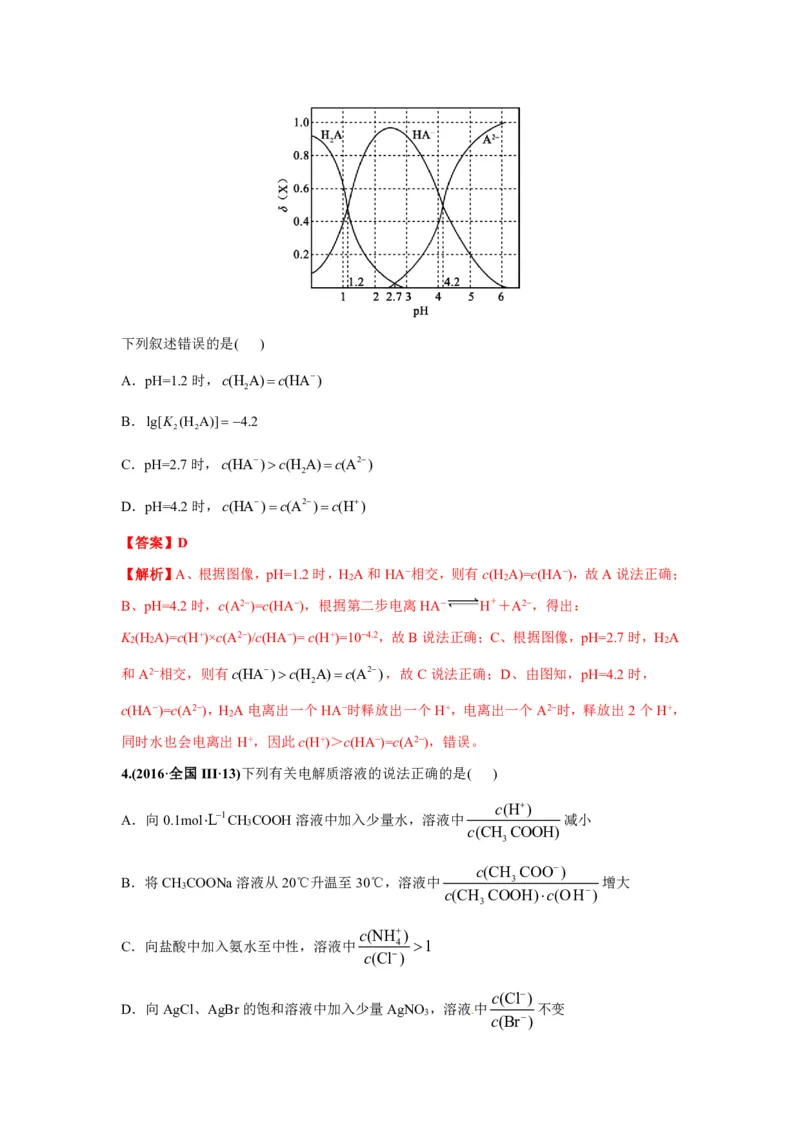《2010-2019年高考化学真题分类训练专题12弱电解质的电离平衡（教师版含解析）_初高中资料库_高中资料库（转存避免链接过期失效）_高中化学》第3页预览