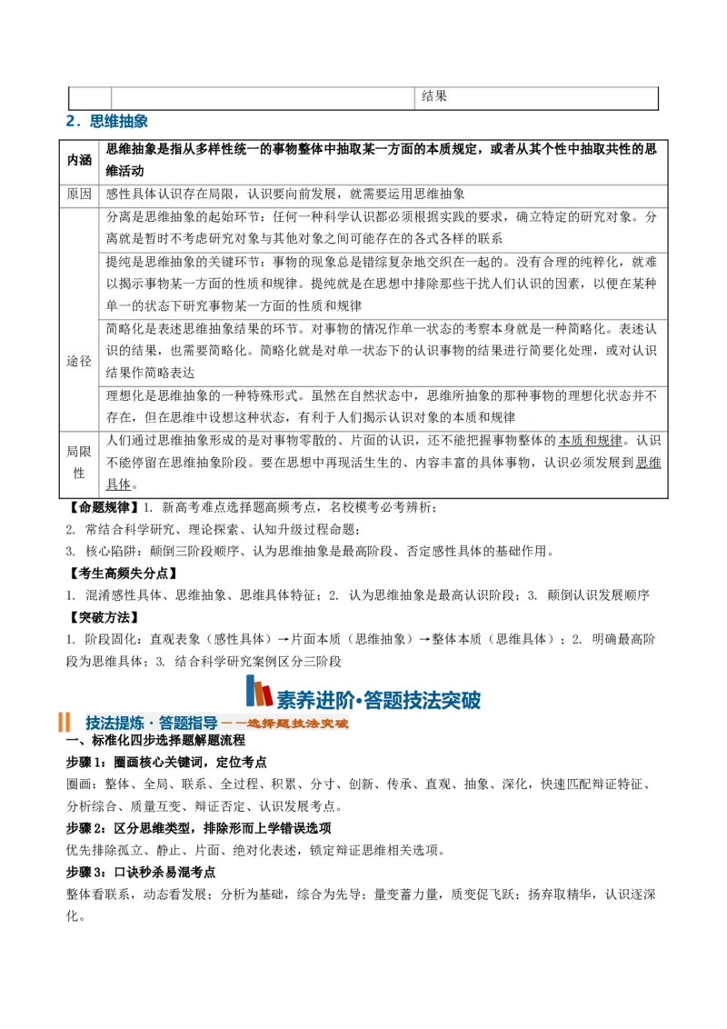 《第三单元运用辩证思维方法（知识清单）（全国通用）（教师版）_zheng治_2027年高考政治一轮_2027年高考政治一轮复习讲义+练习+课件（新教材新高考）-G55_2027版》第10页预览