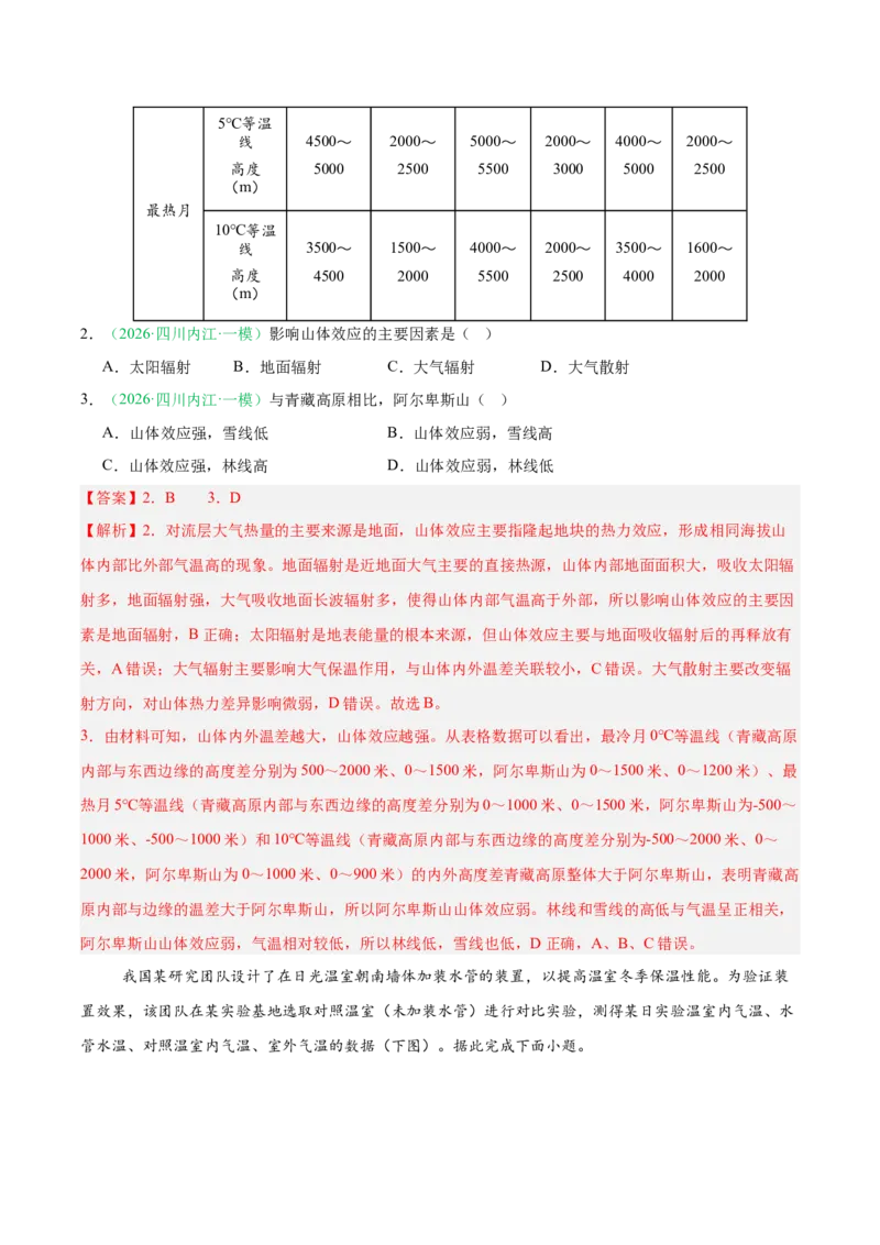 《专题02地球上的大气（5大考点）（教师版）(1)_地理_2027年高考地理专项复习_2026年高考地理一模试题分类汇编（四川专用）-G175_2026版》第3页预览