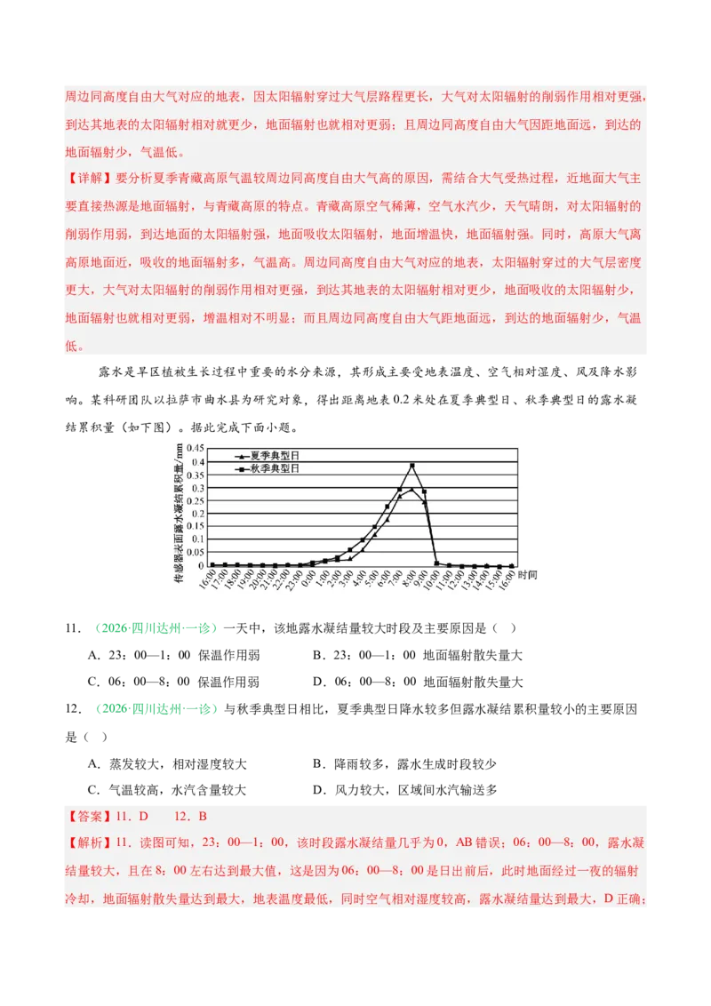 《专题02地球上的大气（5大考点）（教师版）(1)_地理_2027年高考地理专项复习_2026年高考地理一模试题分类汇编（四川专用）-G175_2026版》第6页预览