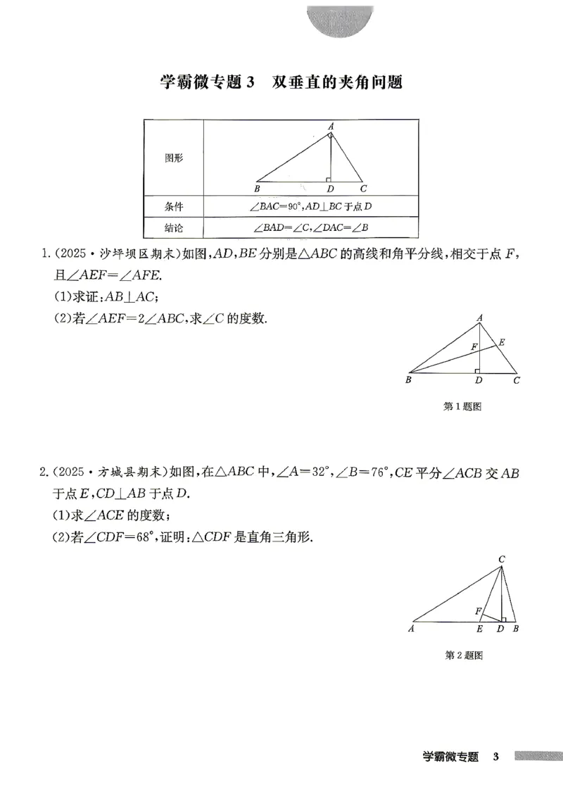 《2027《初中数学•启东作业本》8上(人教)学霸微专题_2026秋初中教辅合集_2027《龙门慧学•启东中学作业本》8上（数学）（人教版）》第5页预览