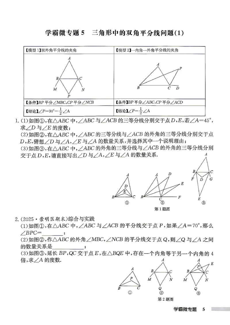《2027《初中数学•启东作业本》8上(人教)学霸微专题_2026秋初中教辅合集_2027《龙门慧学•启东中学作业本》8上（数学）（人教版）》第7页预览