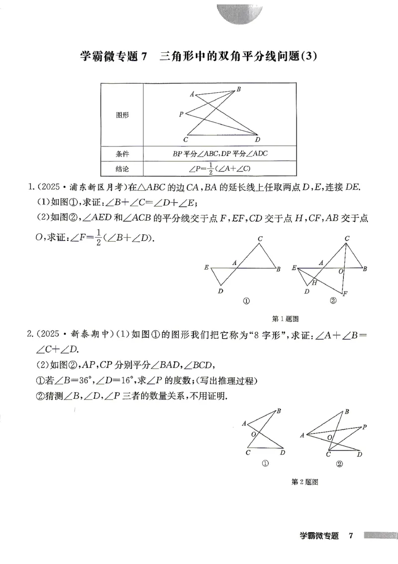 《2027《初中数学•启东作业本》8上(人教)学霸微专题_2026秋初中教辅合集_2027《龙门慧学•启东中学作业本》8上（数学）（人教版）》第9页预览