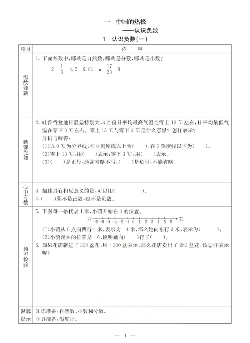 《五年级（下）册数学预习卡《青岛版63》_5年级下册同步教辅_5下数学_五下数学青岛63版试卷》第1页预览