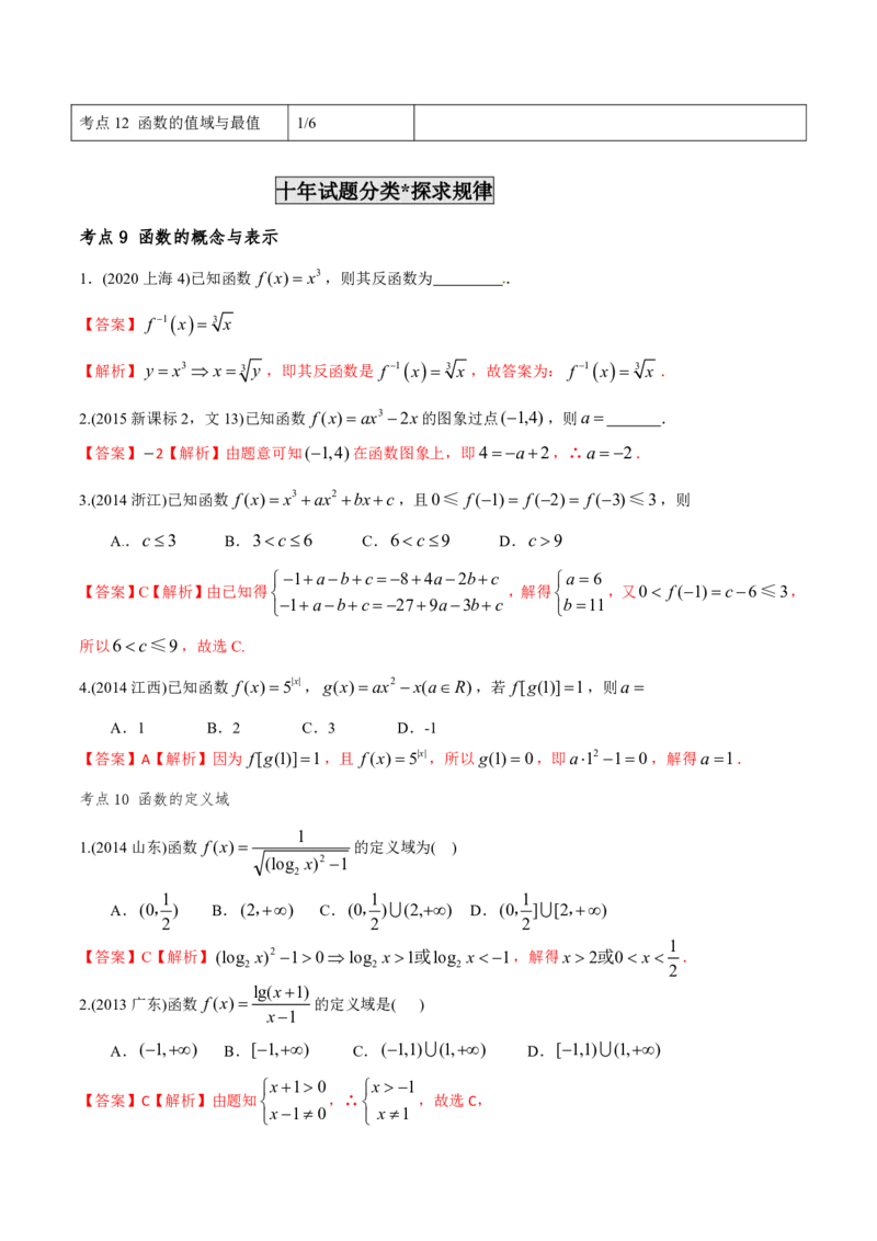 《2011-2020年高考数学真题分专题训练专题03函数的概念与表示（教师版含解析）_初高中资料库_高中资料库（转存避免链接过期失效）_高中数学》第2页预览