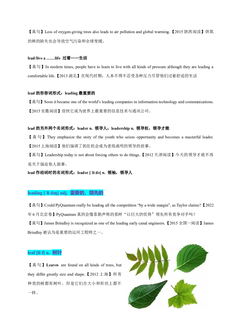 《11高考单词L（学生版）_英语(2)_专项复习_2025年_十年（2015-2024）高考英语3500单词分字母汇编（高考真句+检测）》第10页预览
