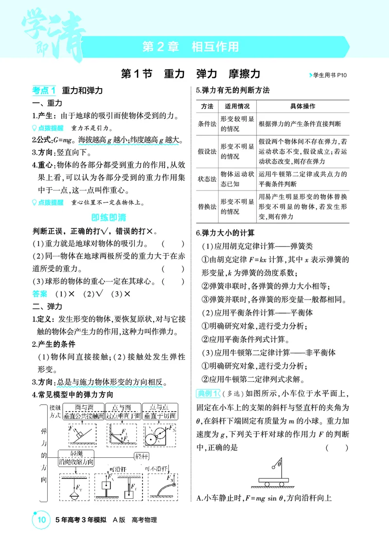 《2_精讲册第2章相互作用_2026版教学资源包_202653高考总复习A版_广东版_2026版.广东版.选考总复习.物理.5·3A版_二、教师用书PDF_第2章相互作用_1_PDF教参电子书》第1页预览