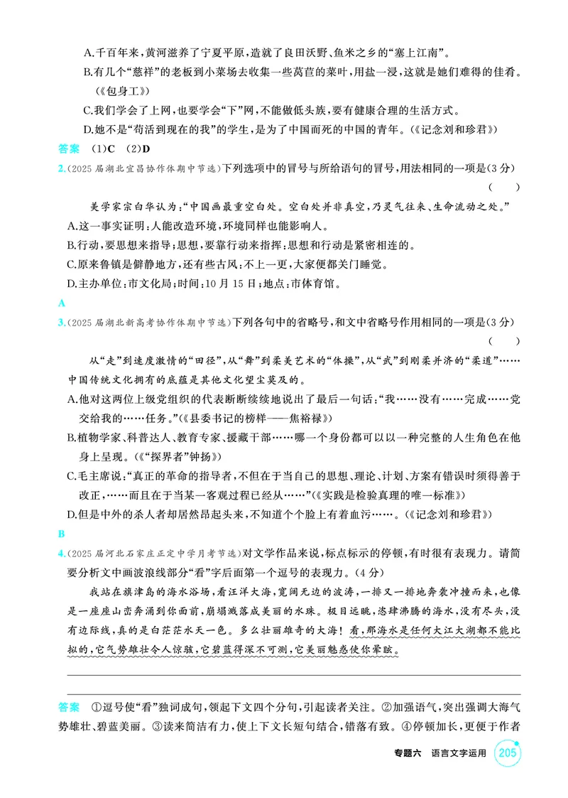 《2_精练册——专题六　语言文字运用_2026版教学资源包_202653高考总复习A版_浙江版_2026版.浙江版.高考总复习.语文.5·3A版_图书电子资源_专题六语言文字运用_3_PDF教参电子书》第10页预览