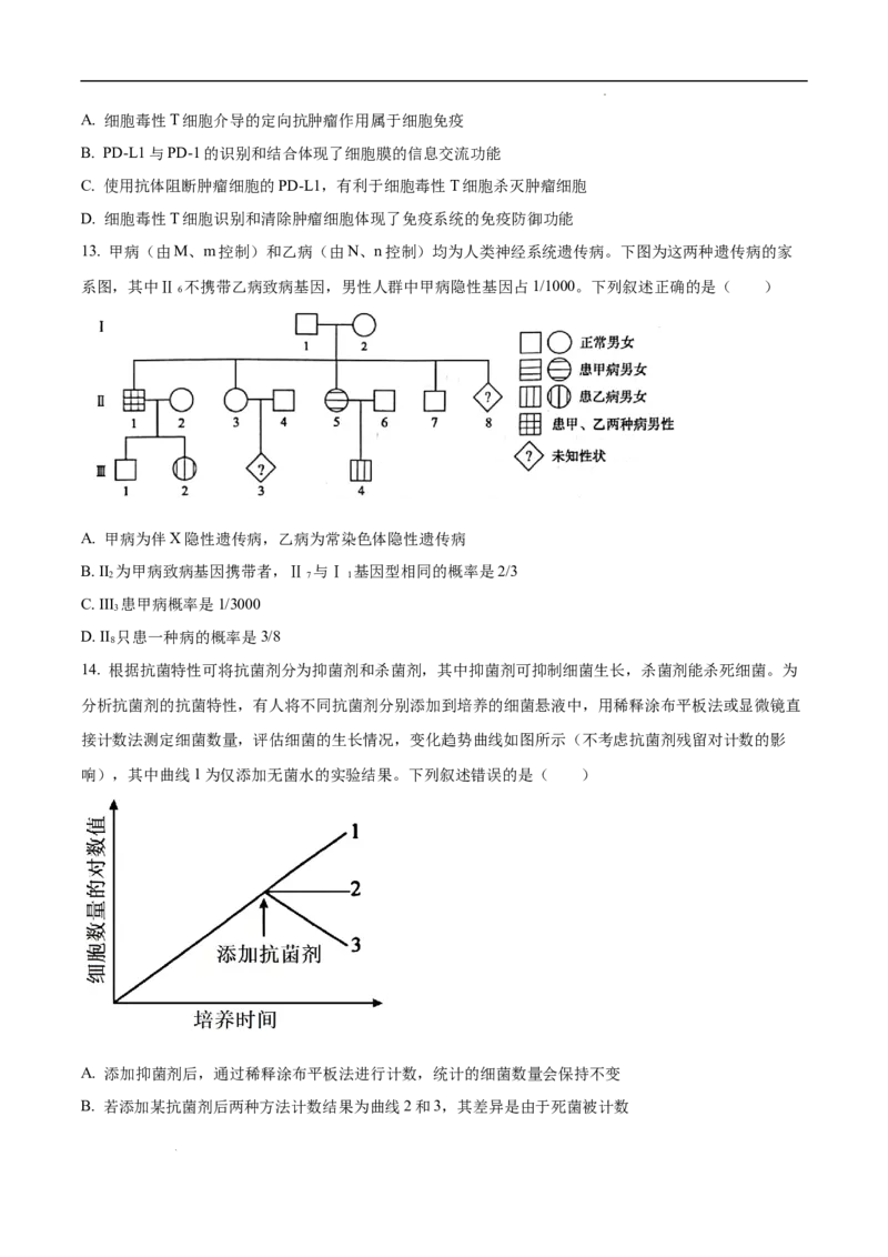 《30_生物（八省联考真题解读，四川）-2025年1月“八省联考”_2026版教学资源包_202653高考总复习A版_新高考_生物_教师A版2026年.新高考版.生物.53_优质模拟题精选（Word）_1_资源拓展》第4页预览