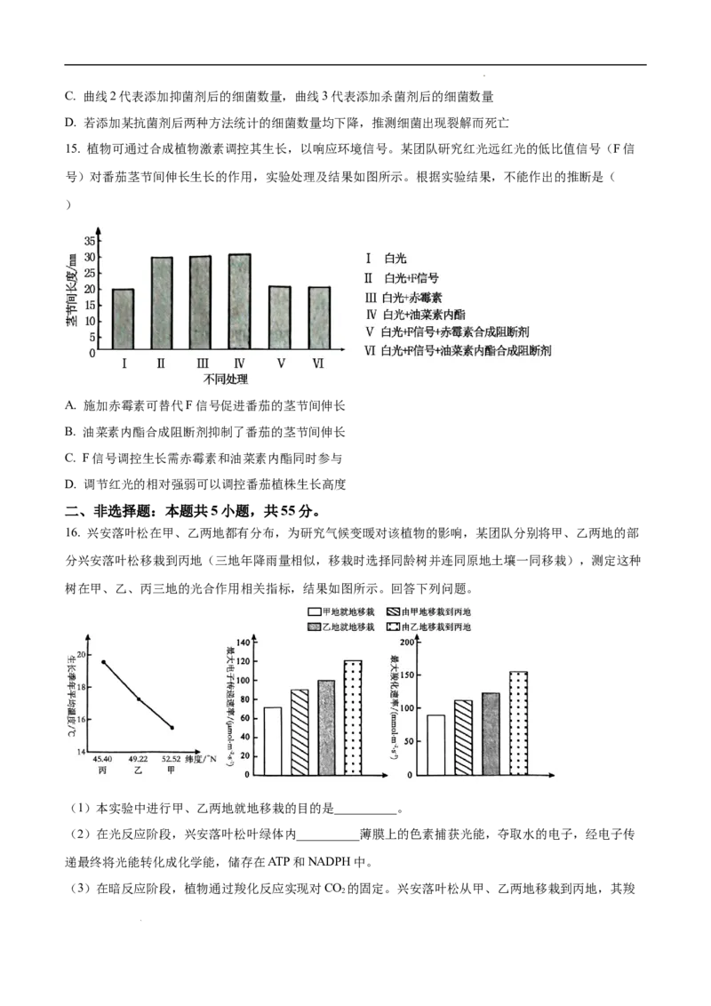 《30_生物（八省联考真题解读，四川）-2025年1月“八省联考”_2026版教学资源包_202653高考总复习A版_新高考_生物_教师A版2026年.新高考版.生物.53_优质模拟题精选（Word）_1_资源拓展》第5页预览