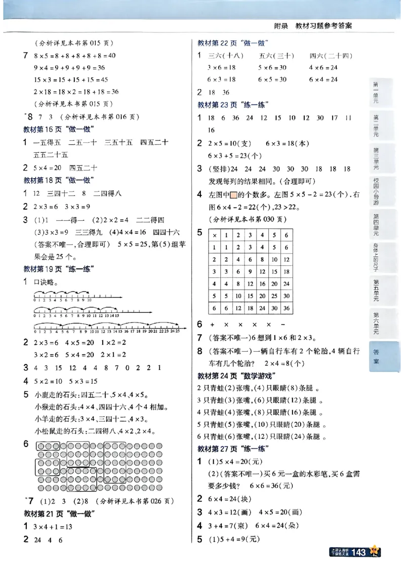 《数学2A（25秋）_2025小学全科《课后习题答案》大合集语文数学英语科学道法_《小学课后习题参考答案》2025秋_小学数学（25秋更新）_数学（人教版）25秋更新_参考答案（1-6上册）25秋更新》第2页预览