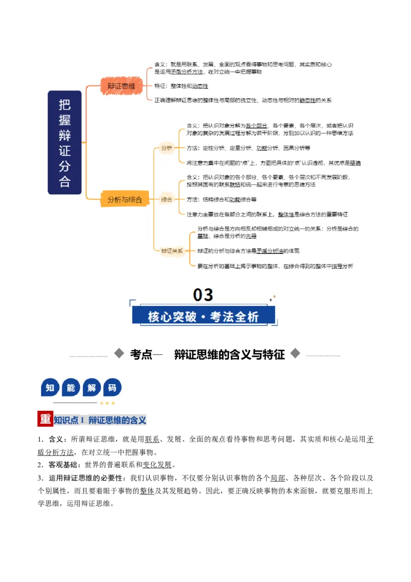 《第08课把握辩证分合（复习讲义）（教师版）（全国通用）_zheng治_2026年_2026年高考政治一轮复习讲义+练习+课件（新教材新高考）-G55_2026版_选择性必修3逻辑与思维》第3页预览