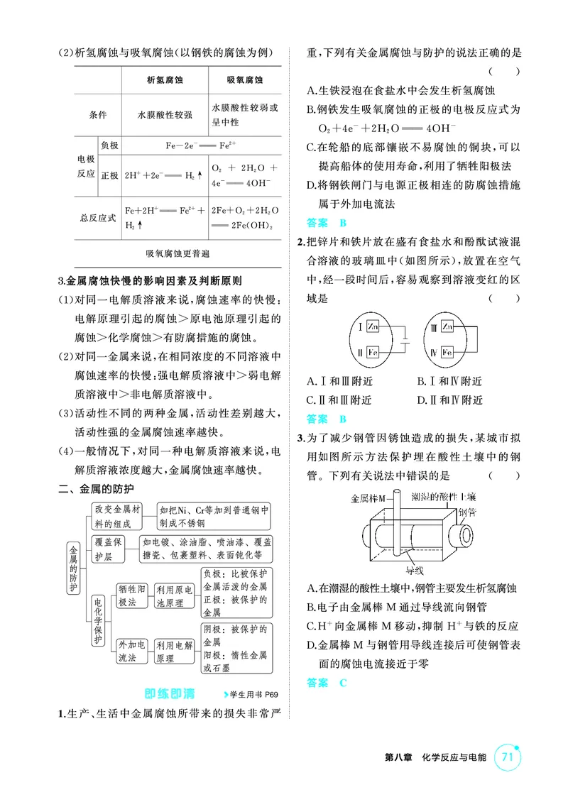 《2_精讲册-第八章　化学反应与电能_2026版教学资源包_202653高考总复习A版_山东版_2026版.山东版.选考总复习.化学.5·3A版_二、教师用书PDF_第八章化学反应与电能_1_专题资料包》第5页预览