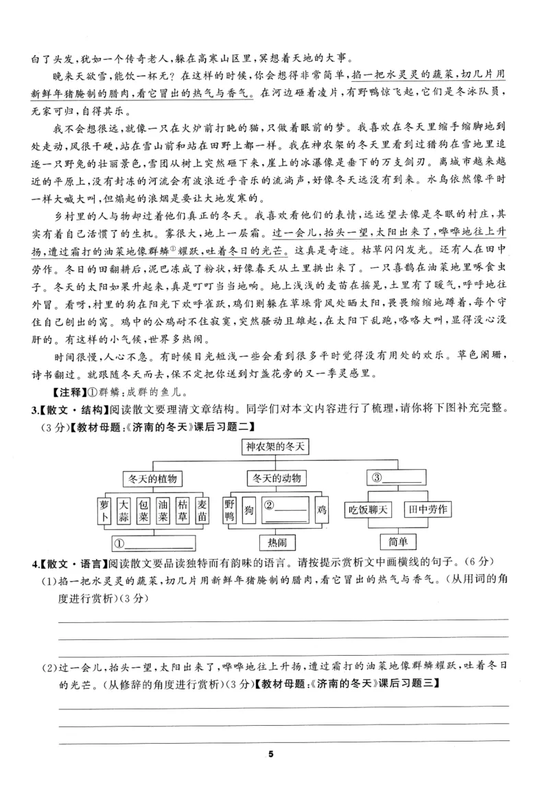 《2027《语文花开•同步练习》课时训练_2026秋初中教辅合集_2027语文花开_2027《语文花开•同步练习》7上（五合一全套）（语文）》第10页预览