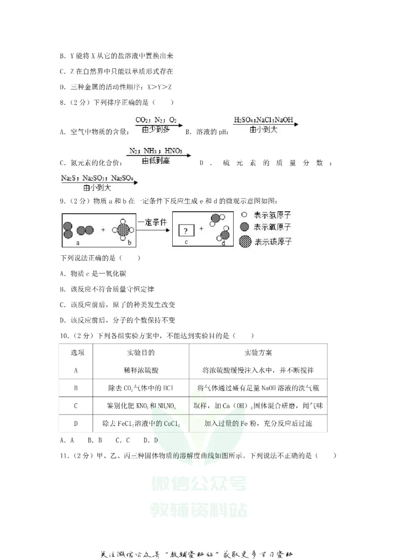 《2018江苏省连云港市中考化学真题及答案_初高中资料库_初中资料库（转存避免链接过期失效）_初中化学》第2页预览
