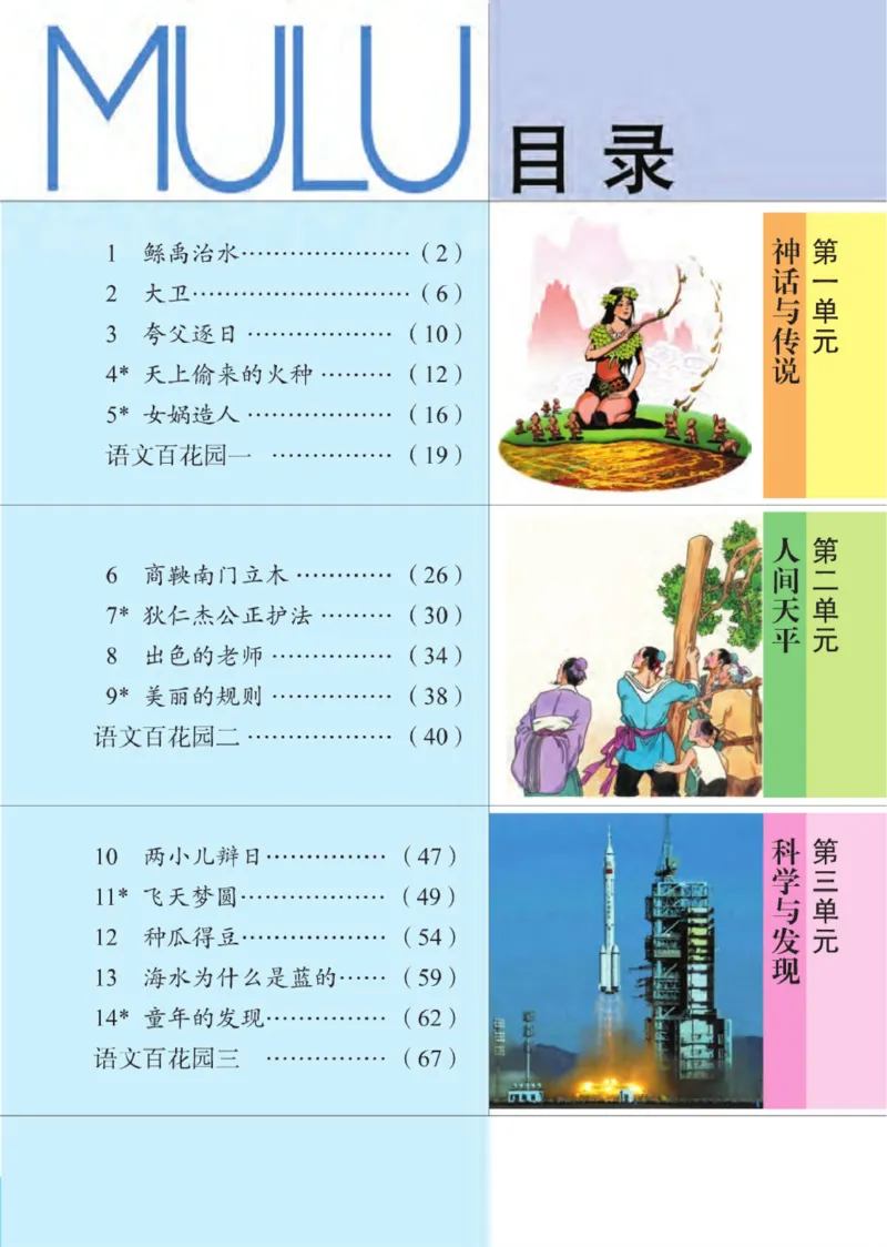 《语文S版6B》第3页预览