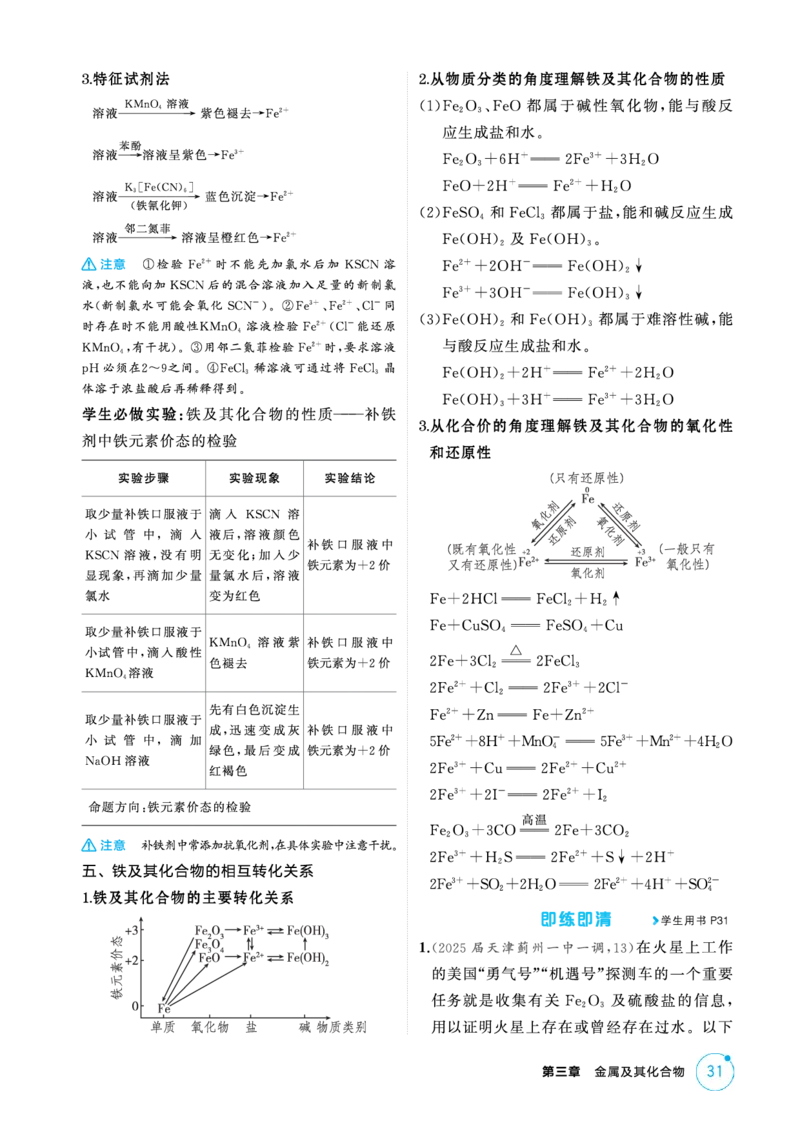 《2_精讲册-第三章金属及其化合物_2026版教学资源包_202653高考总复习A版_新高考_化学_教师A版2026年.新高考版.化学.53_二、教师用书PDF_第三章金属及其化合物_1_专题资料包》第5页预览