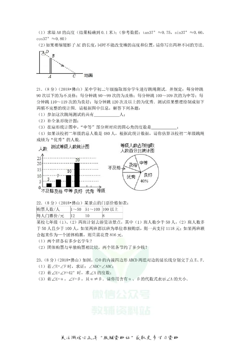 《2018广东省佛山市中考数学试题及答案_初高中资料库_初中资料库（转存避免链接过期失效）_初中数学》第4页预览