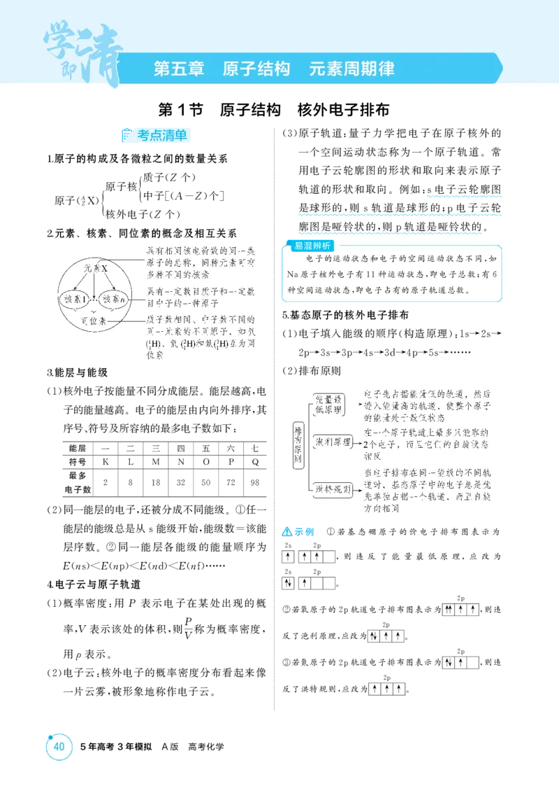 《2_精讲册-第五章原子结构元素周期律_2026版教学资源包_202653高考总复习A版_浙江版_2026版.浙江版.选考总复习.化学.5·3A版_二、教师用书PDF_第五章原子结构元素周期律_1_专题资料包》第1页预览