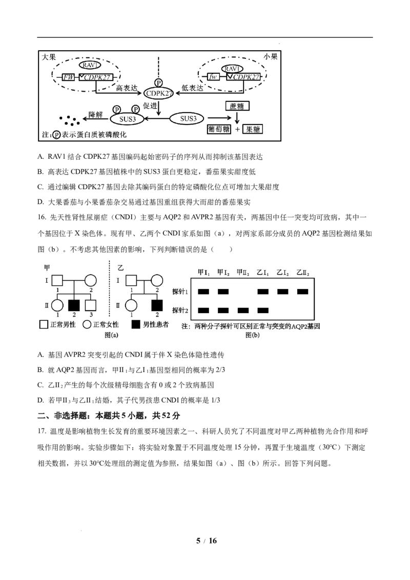 《31_生物（八省联考真题解读，陕西、山西、宁夏、青海）-2025年1月“八省联考”_2026版教学资源包_202653高考总复习A版_新高考_生物_教师A版2026年.新高考版.生物.53_1_资源拓展》第5页预览