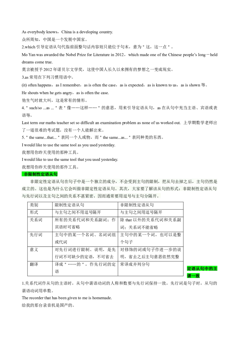 《11定语从句（精讲精练）（解析版）_英语(2)_一轮复习_2025年_2025届高三英语一轮复习闯关攻略（核心语法知识夯基教材知识全梳理）（人教版）_资料_2-必修二_核心语法知识夯基》第4页预览
